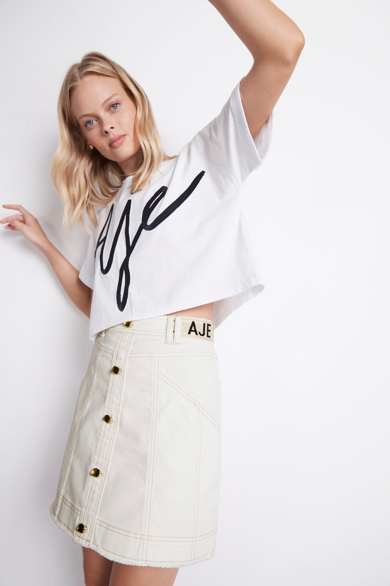 Camellia Denim Mini Skirt