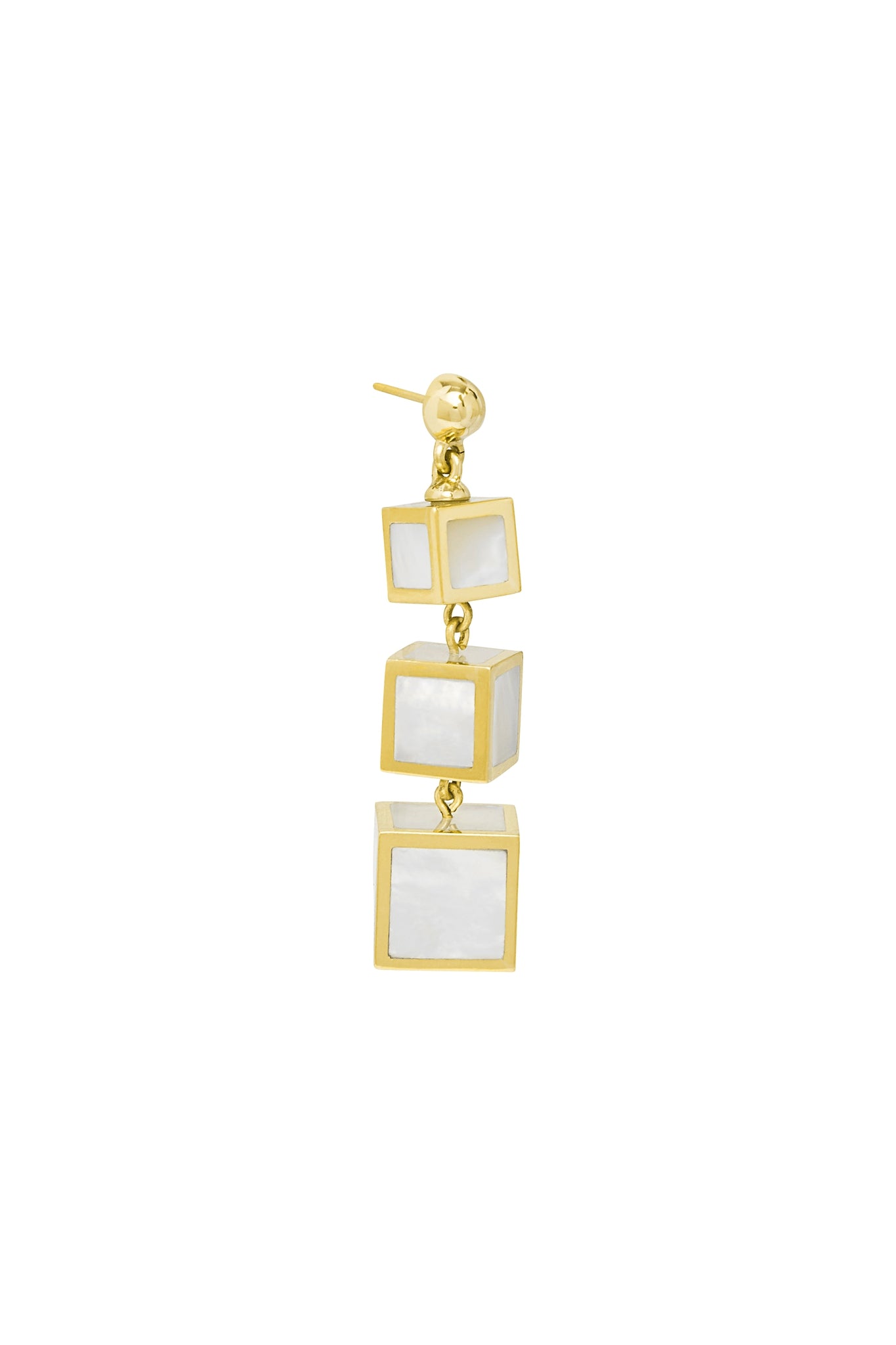 Mother of Pearl Cubic Drop Earrings