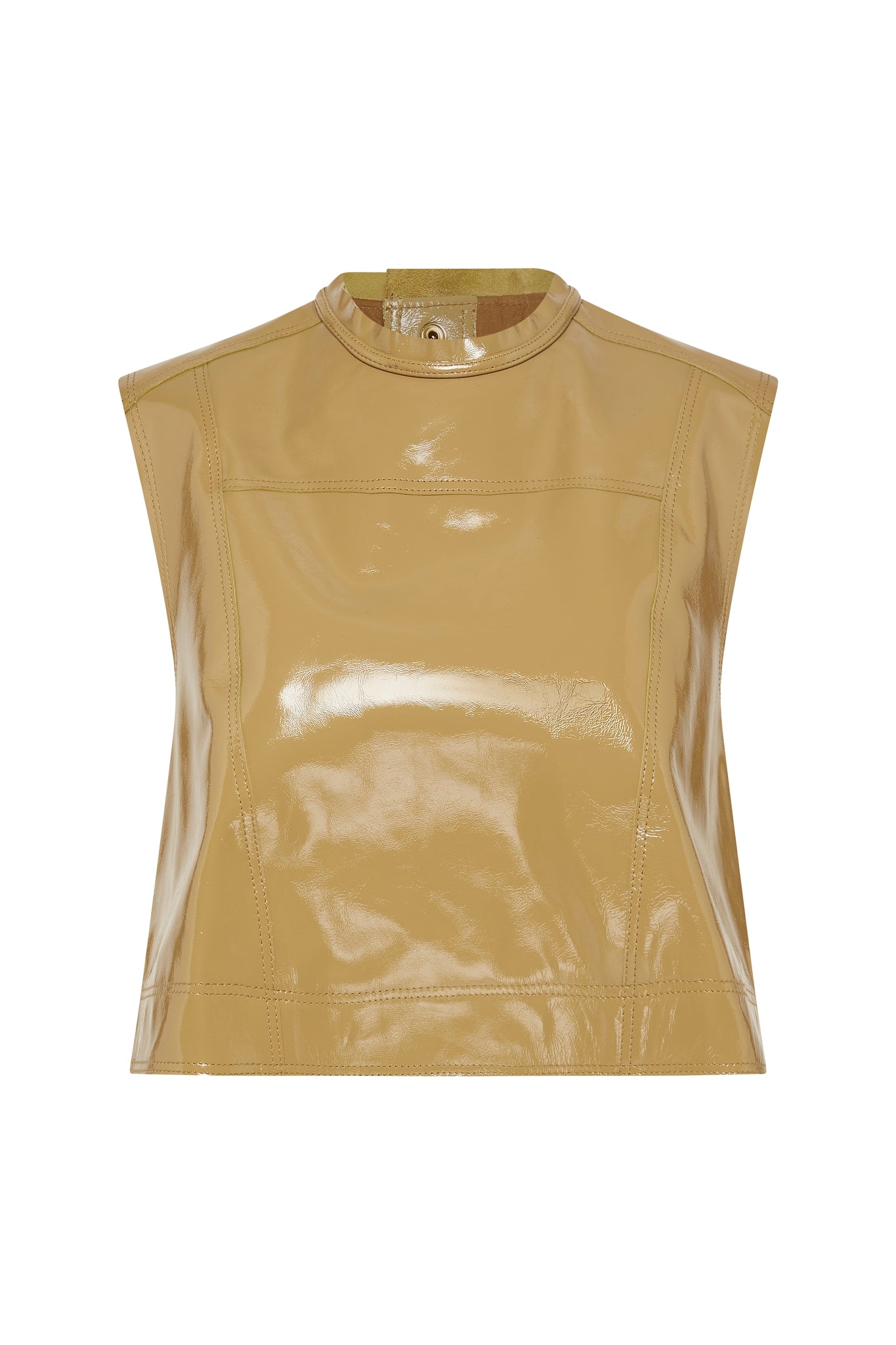 Promenade Leather Shell Top