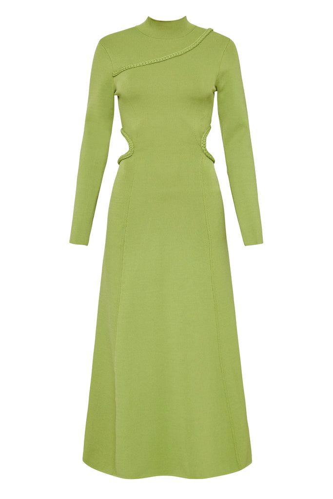 Amelie Braided Cut Out Knit Dress | Verdant Green | Aje – Aje AU
