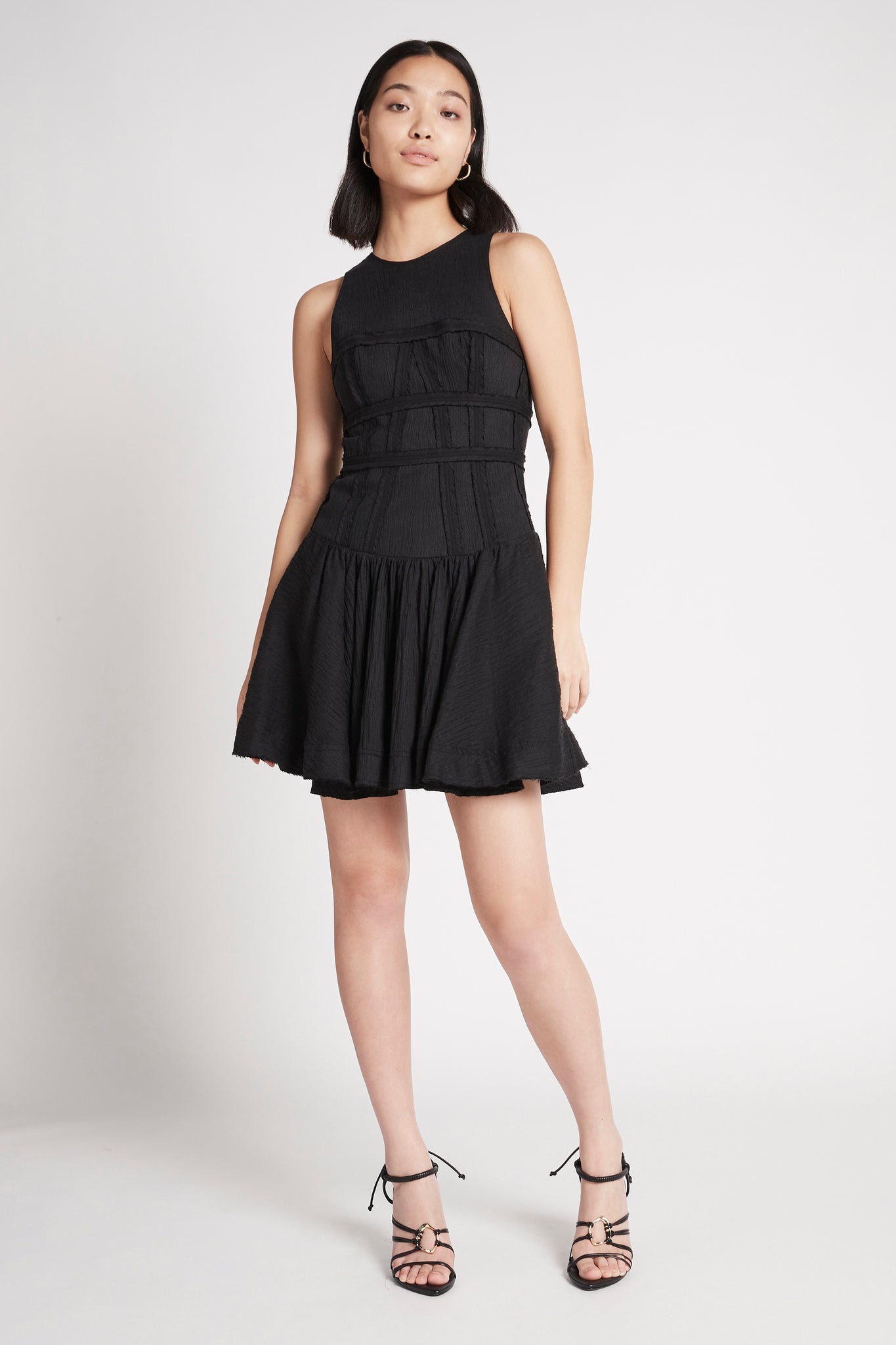 aje tidal corset midi dress White Dress