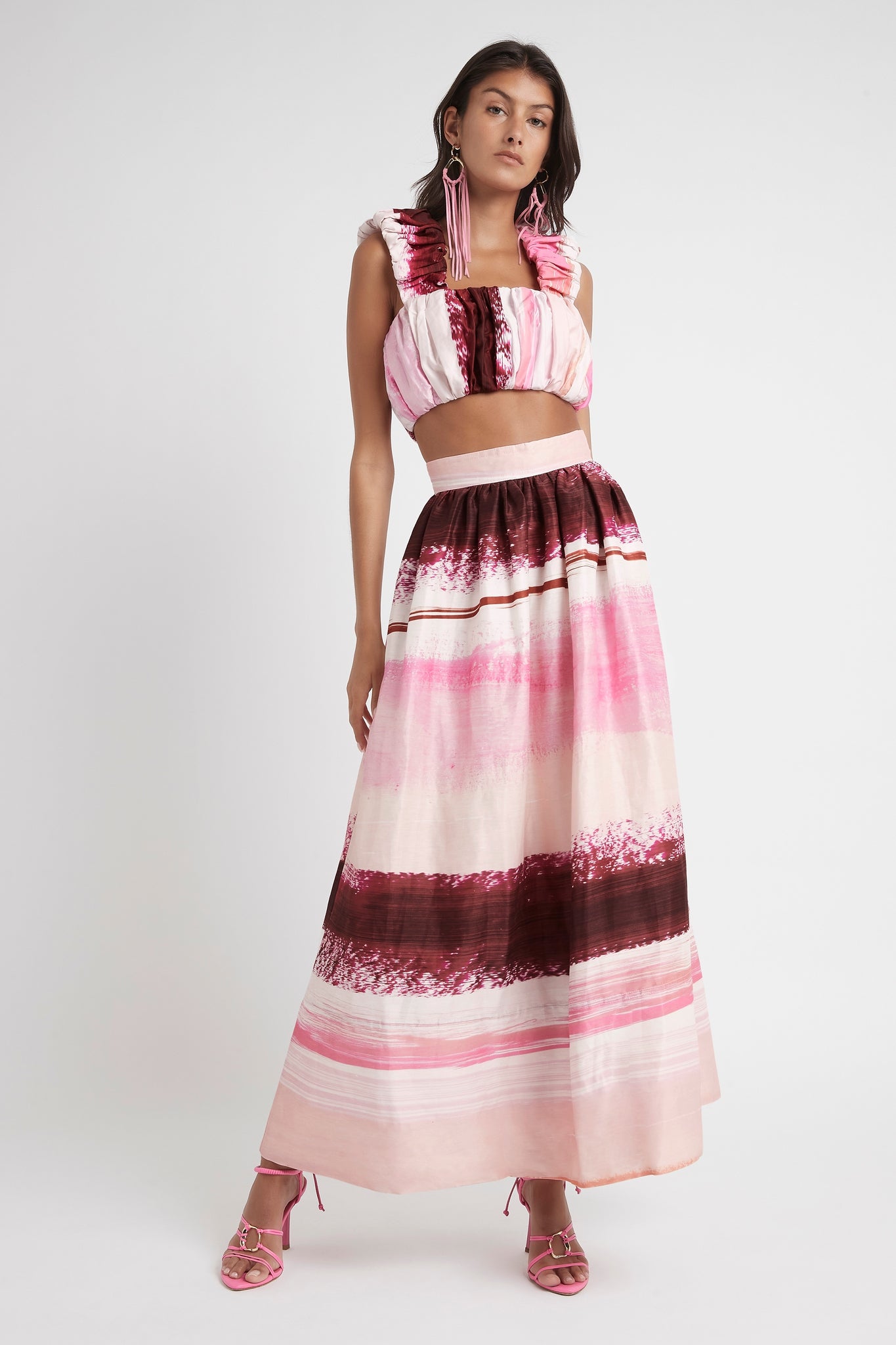 Kasbah Sunset Stripe Maxi Skirt