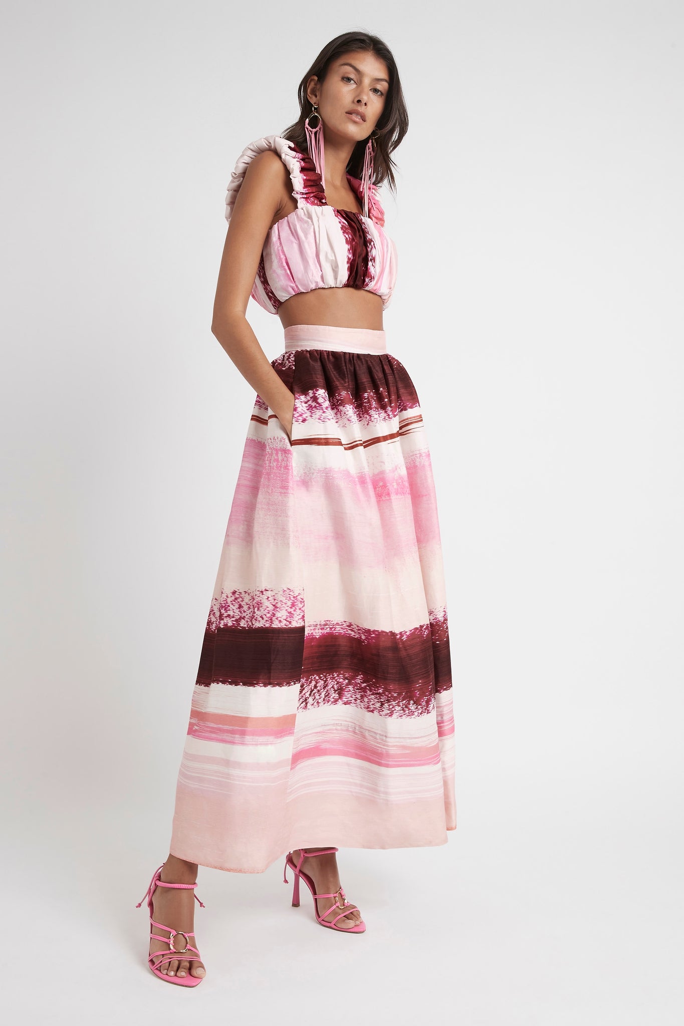 Kasbah Sunset Stripe Maxi Skirt