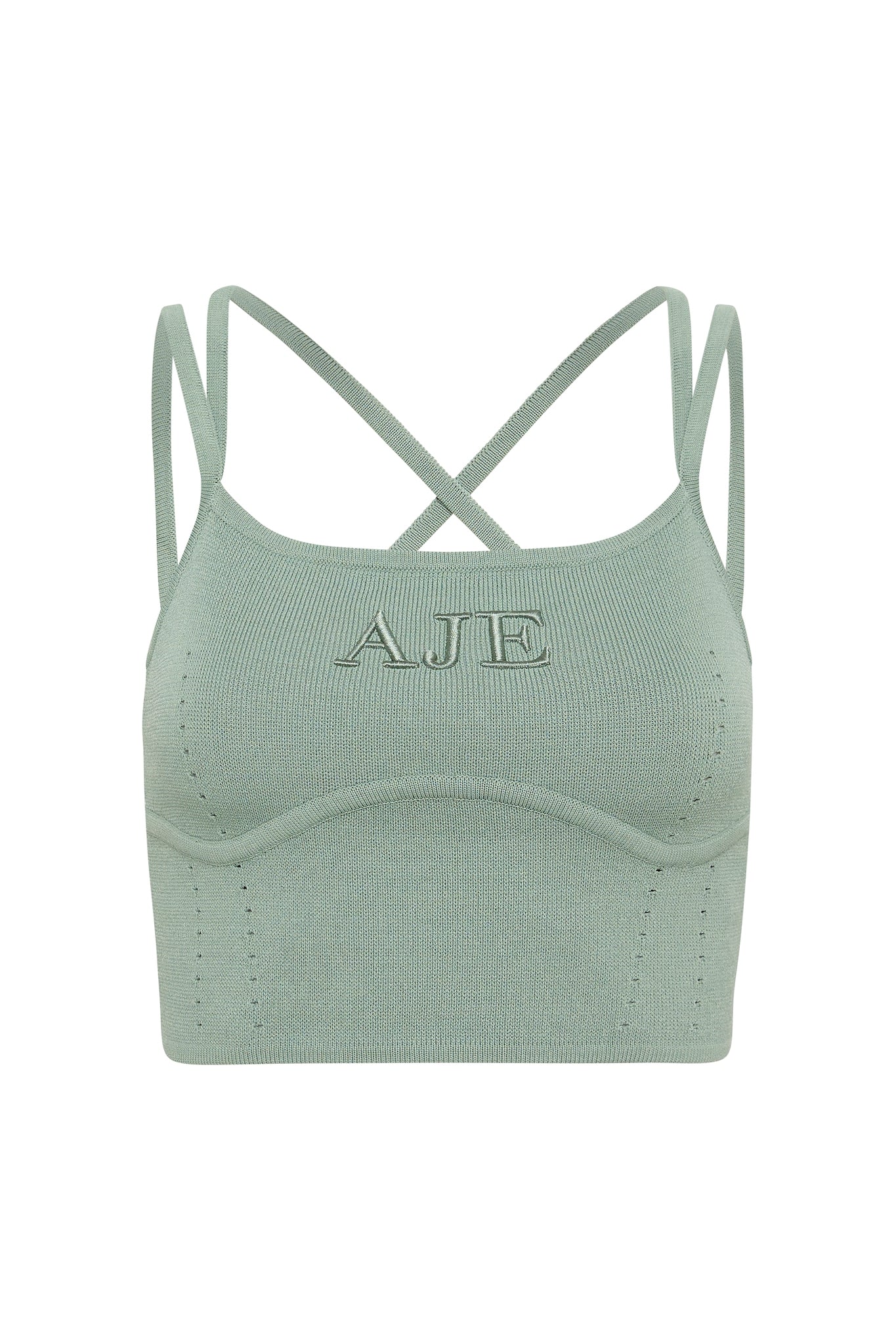 Bardot Knit Logo Bustier Top