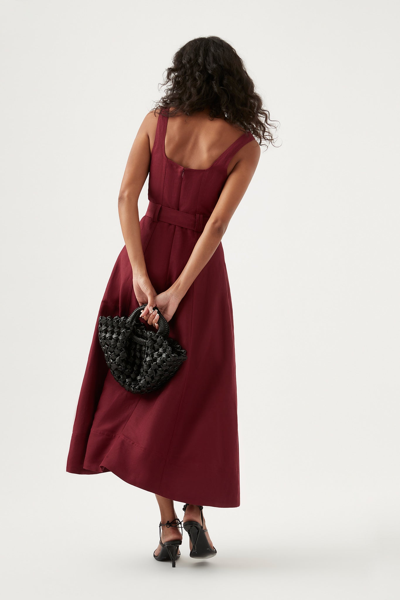 Clay Belted Midi Dress