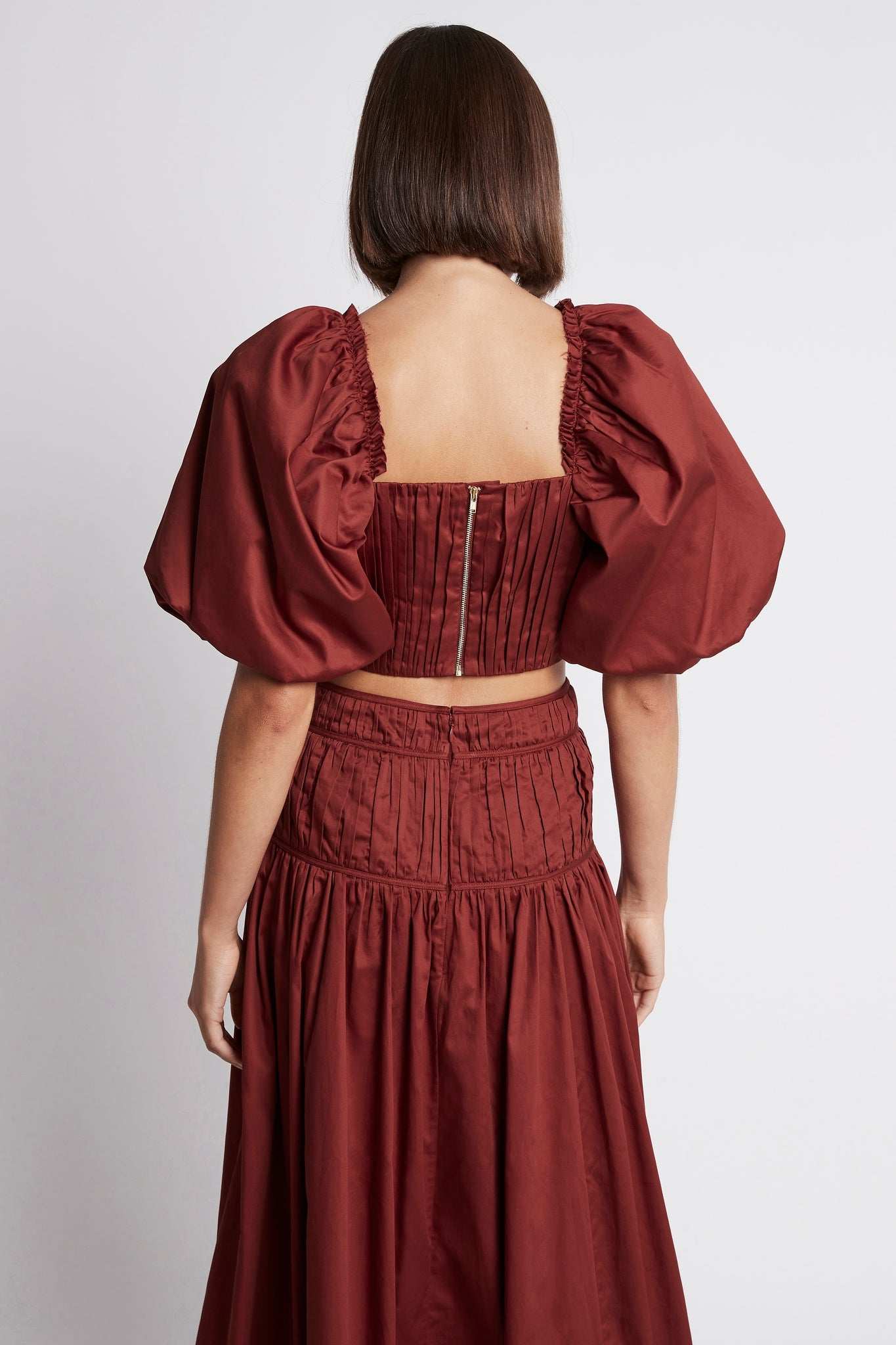 Enamour Puff Sleeve Cropped Top