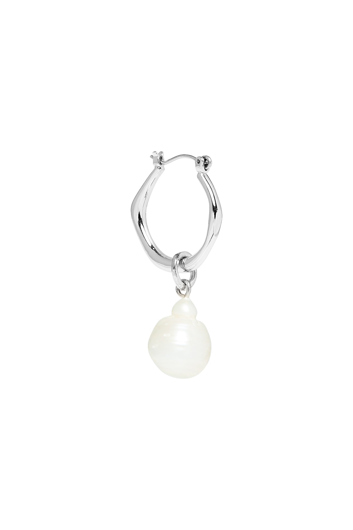 Aje Organic Hoop Pearl Earring