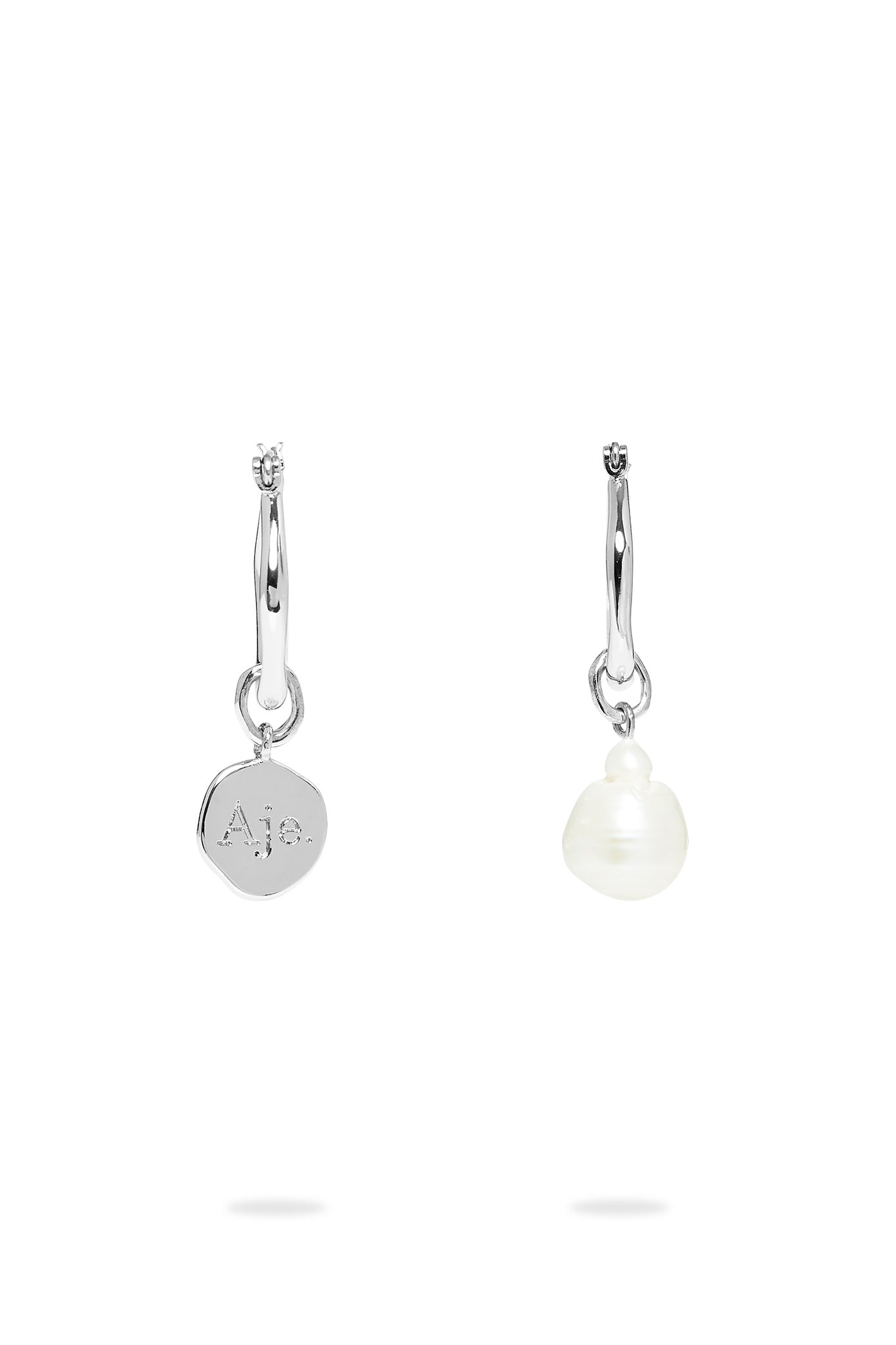 Aje Organic Hoop Pearl Earring