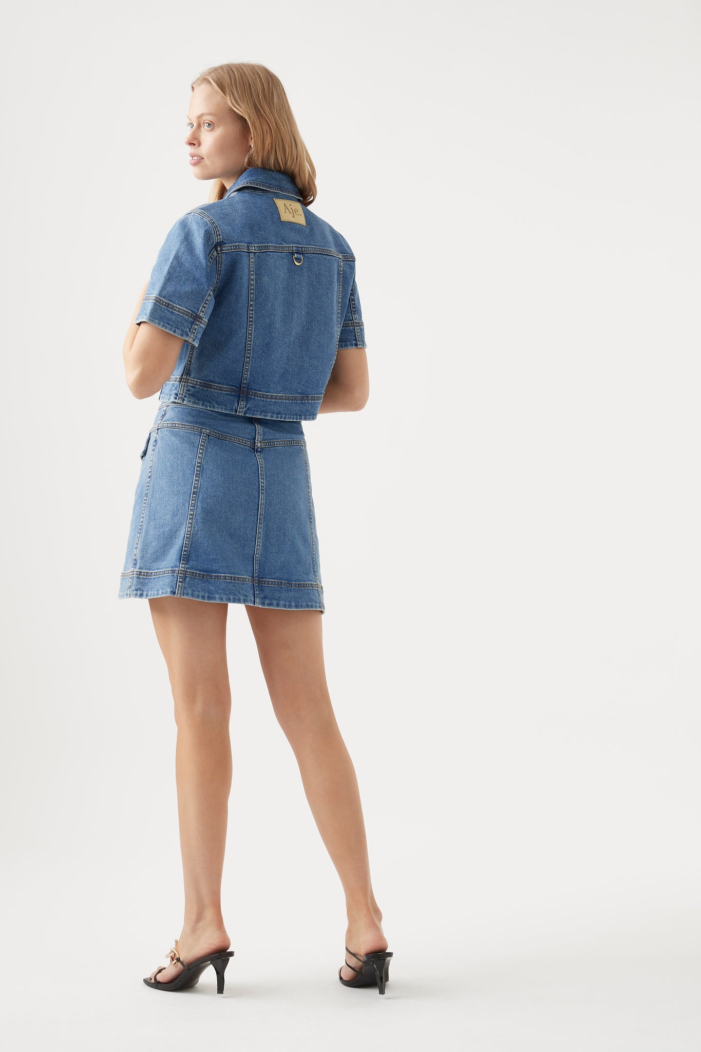 Melody Denim Zip Mini Skirt