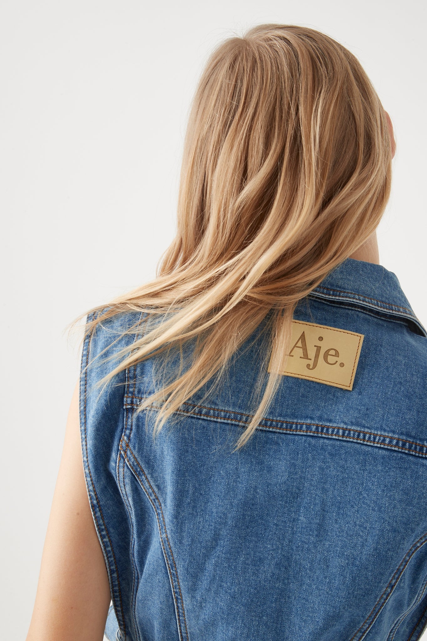 Julia Denim Ruffle Hem Mini Dress
