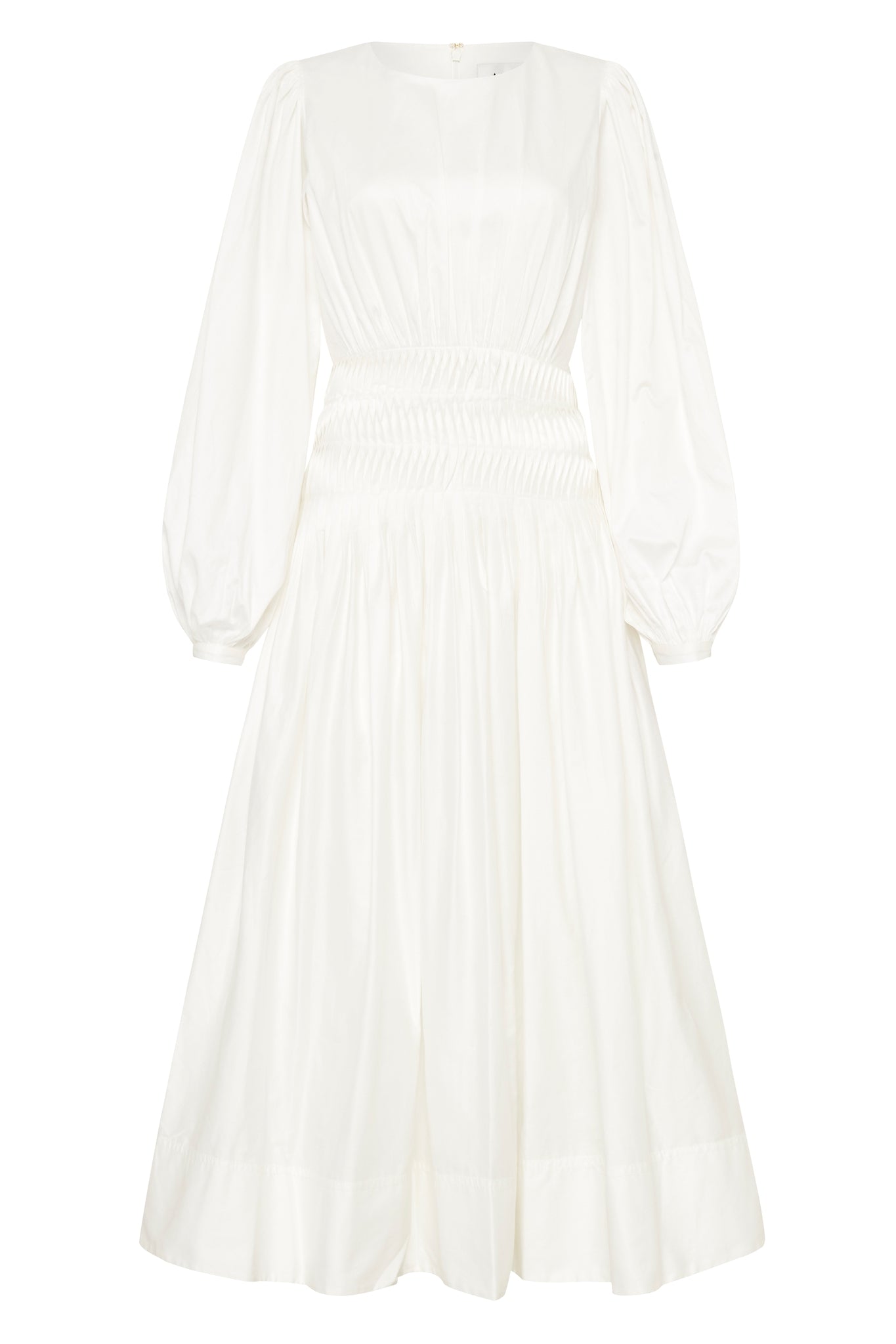Tidal Tucked Midi Dress