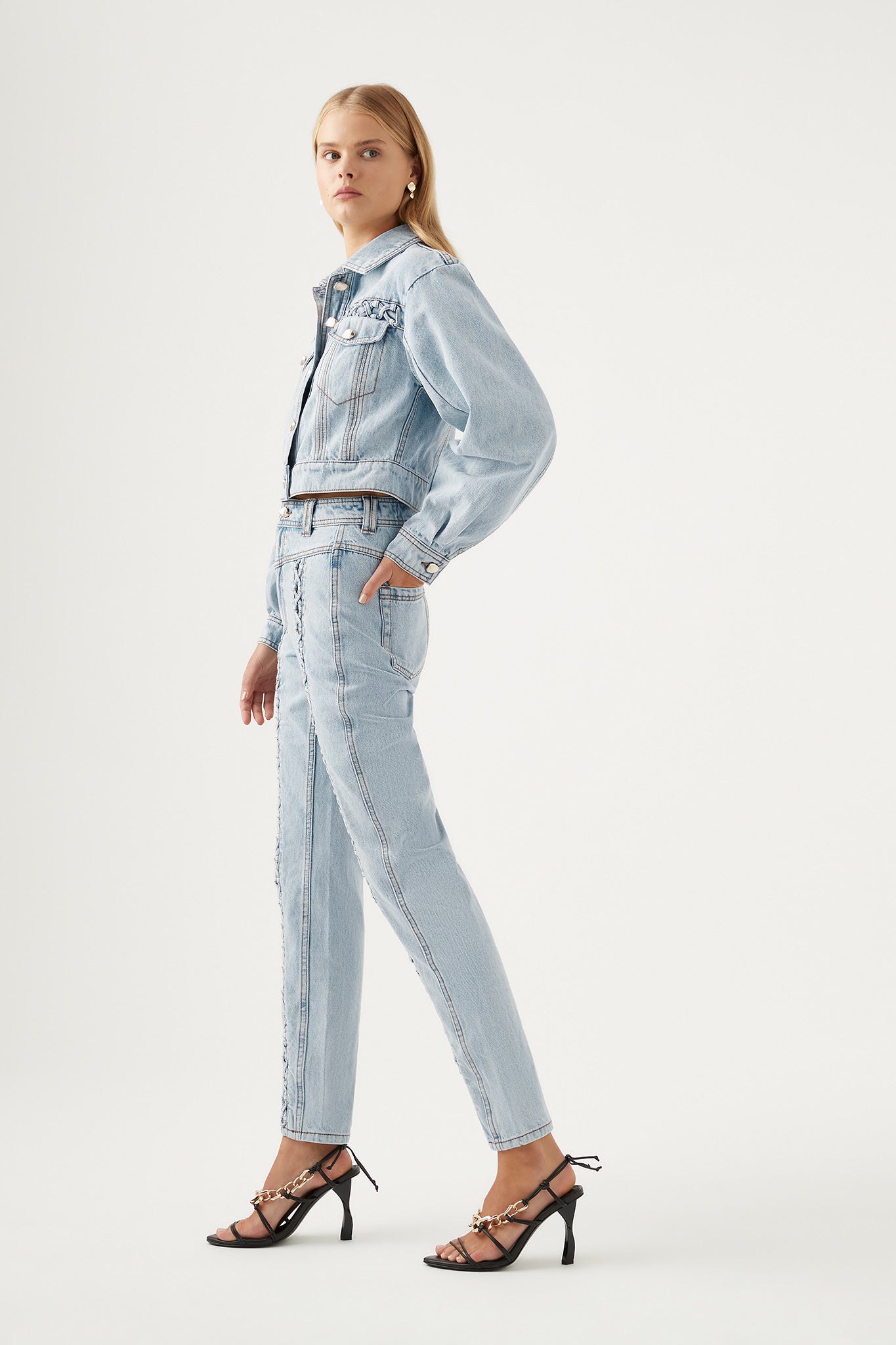Marcia Laced Denim Jean