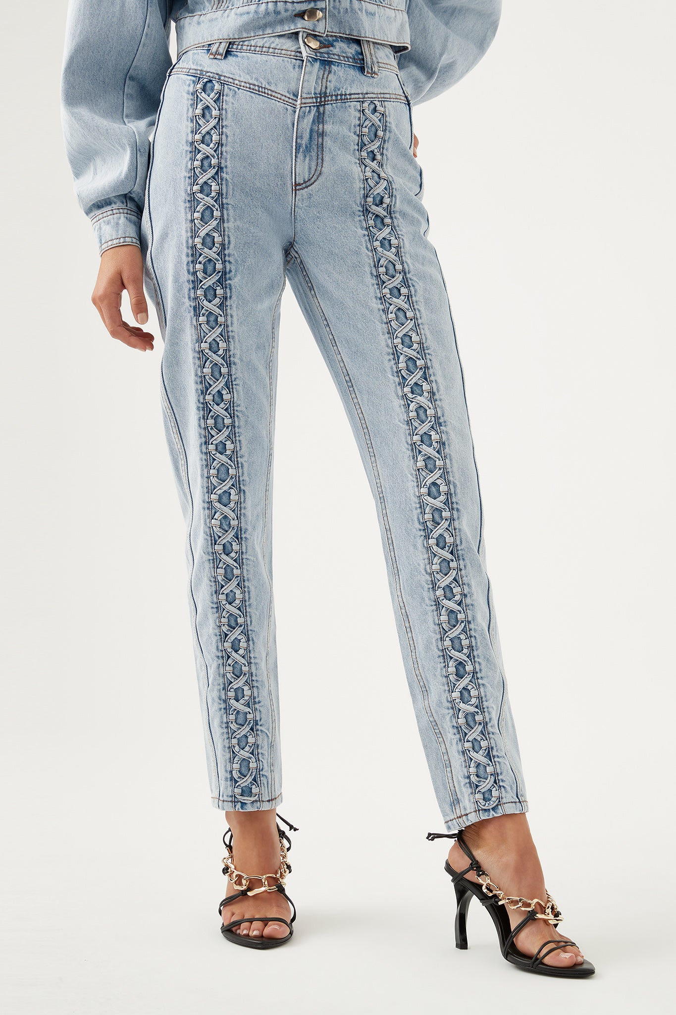 Marcia Laced Denim Jean
