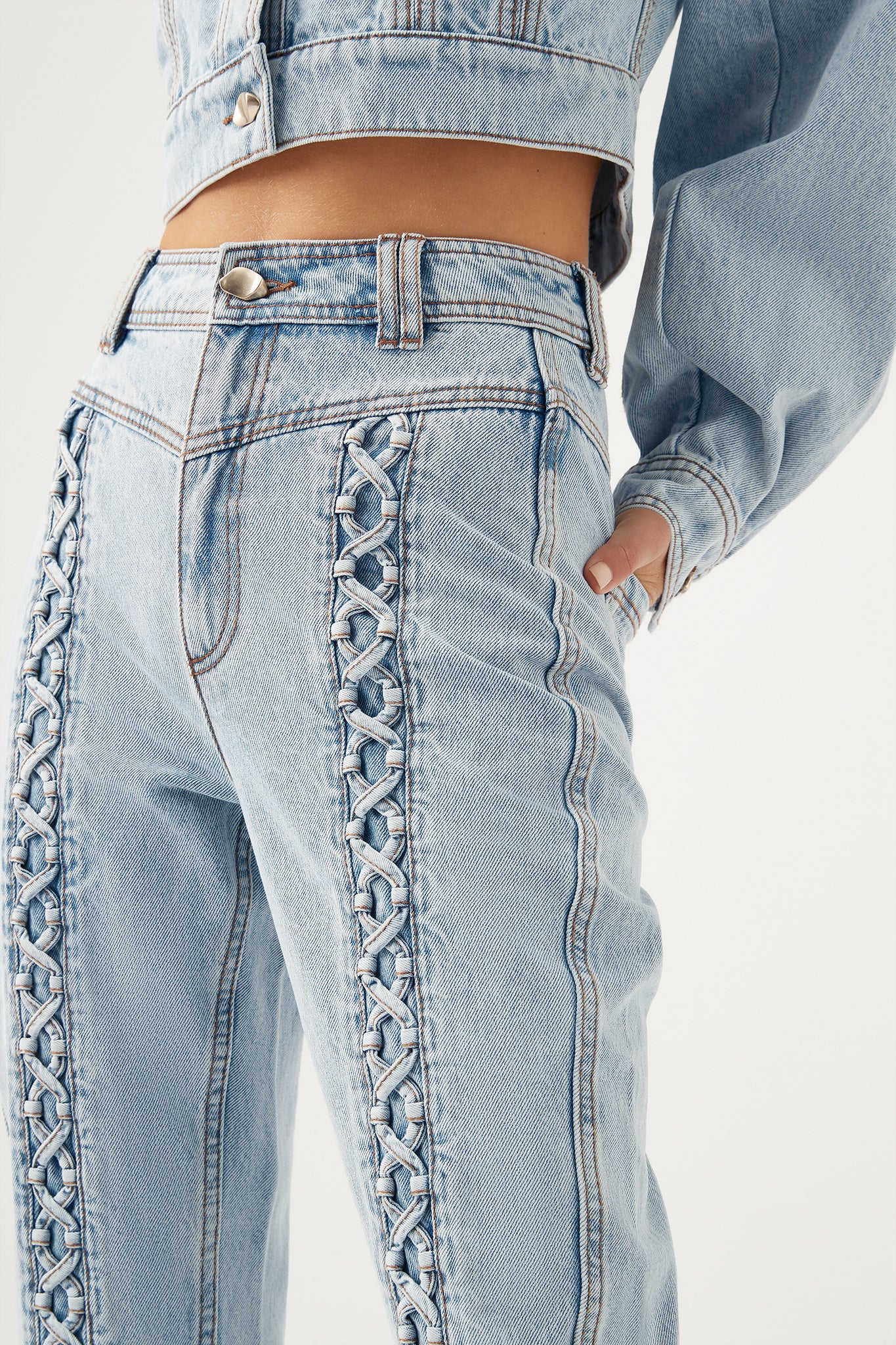Marcia Laced Denim Jean