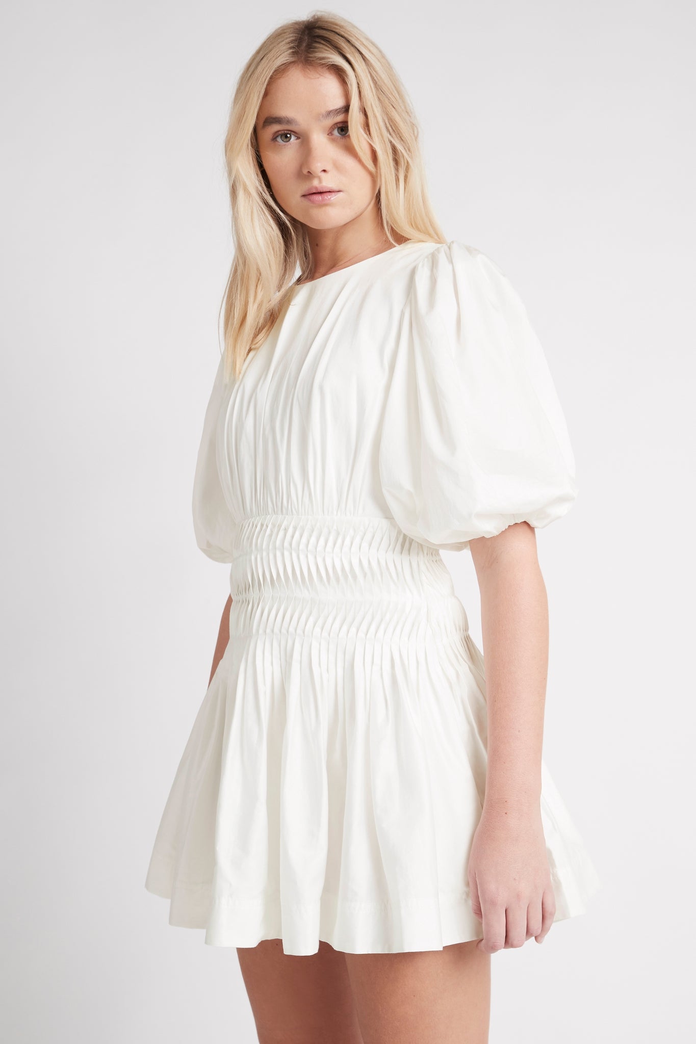 Tidal Tucked Mini Dress