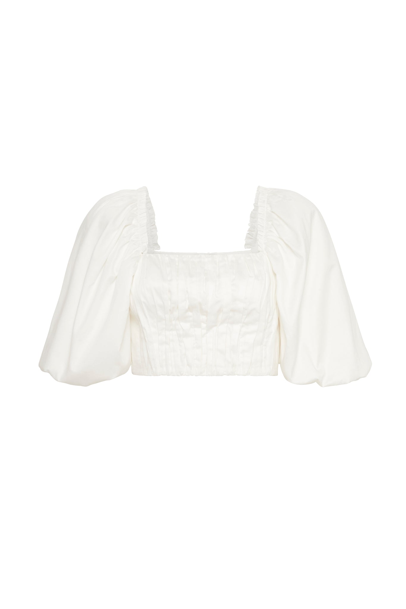 Enamour Puff Sleeve Cropped Top