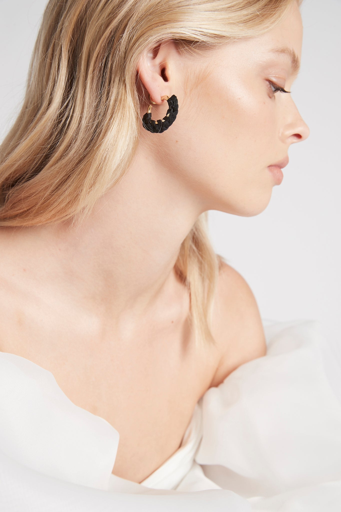 Wanderlust Leather Hoop Earring