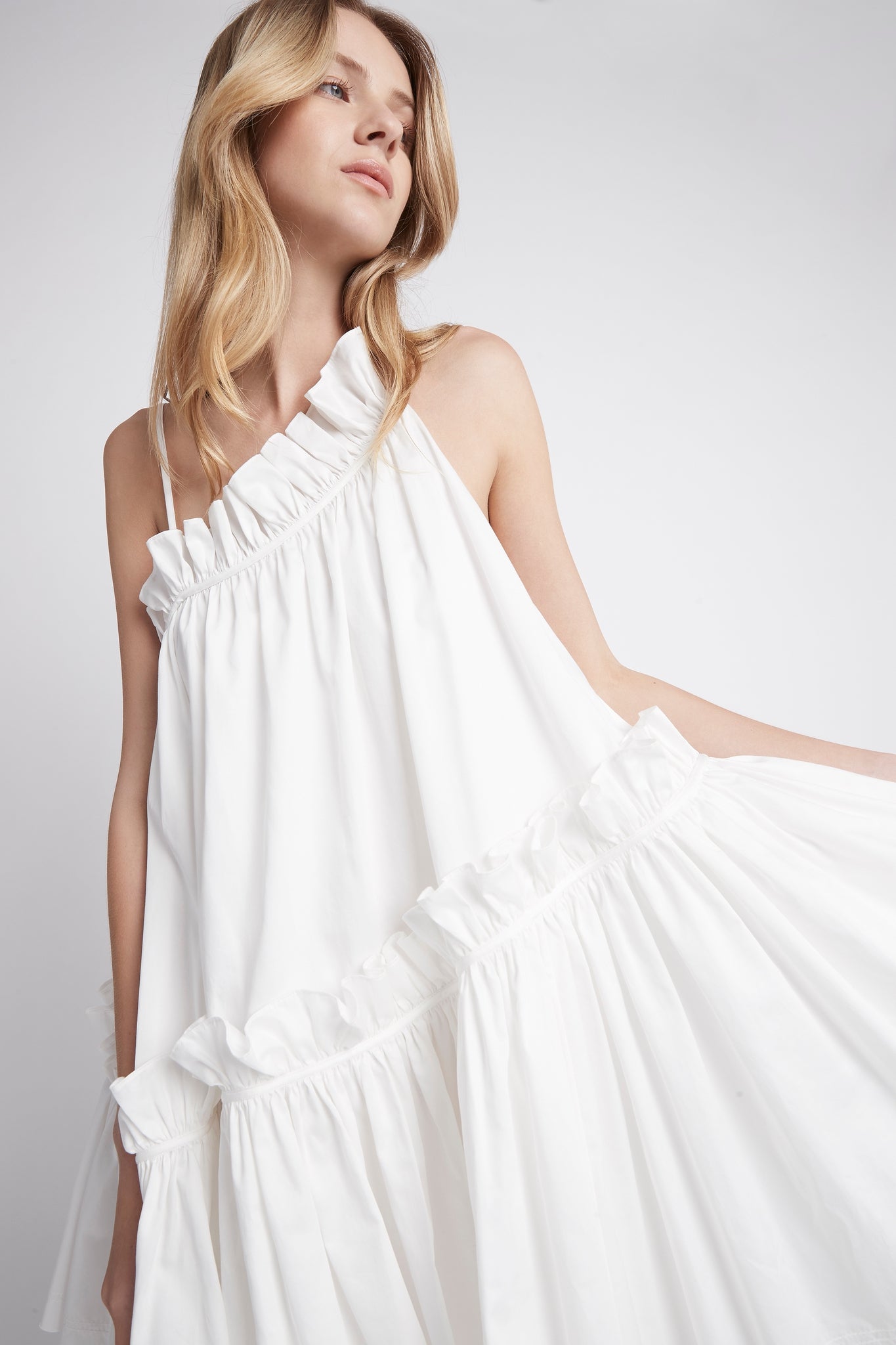 Romance Asymmetric Mini Dress