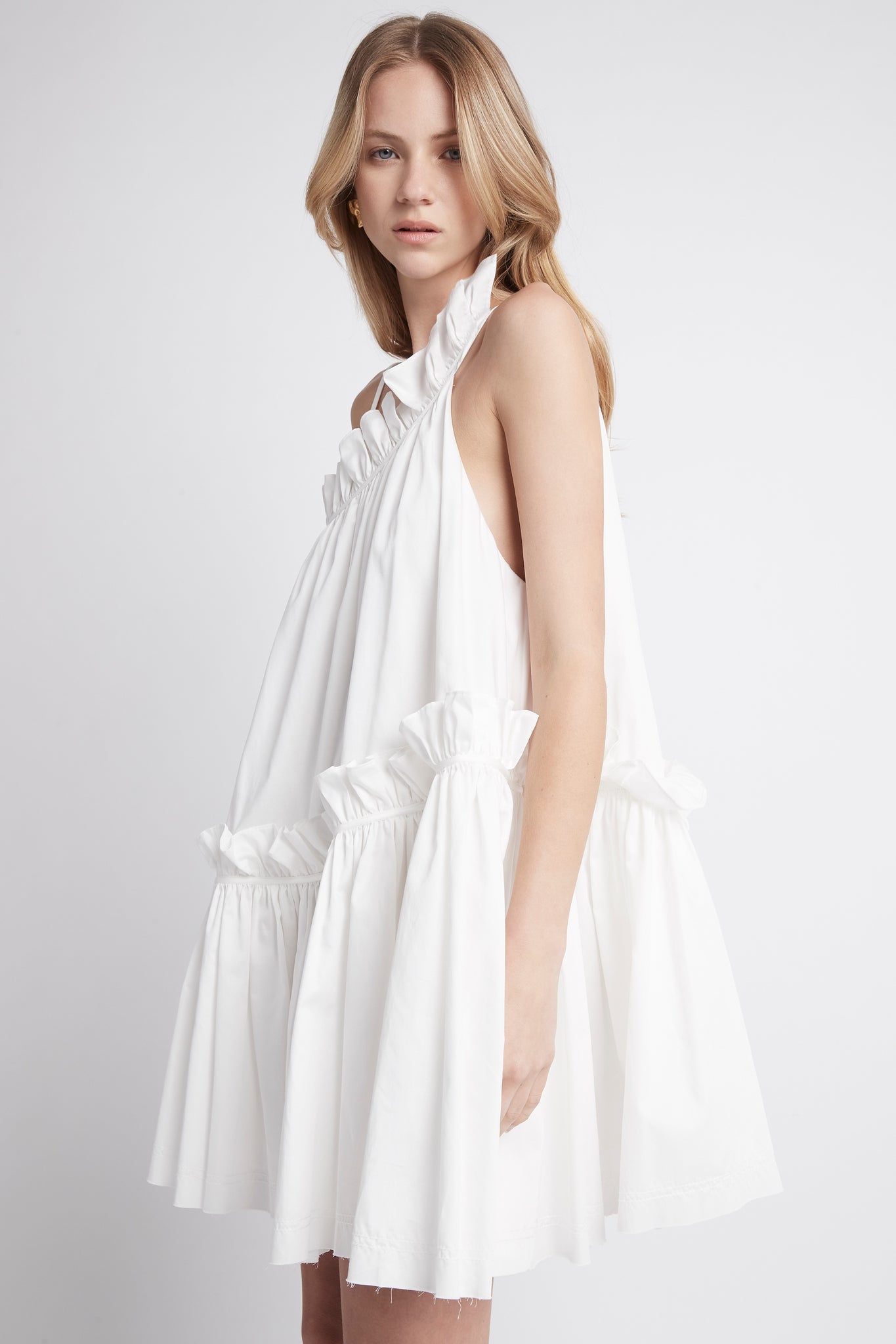 Romance Asymmetric Mini Dress