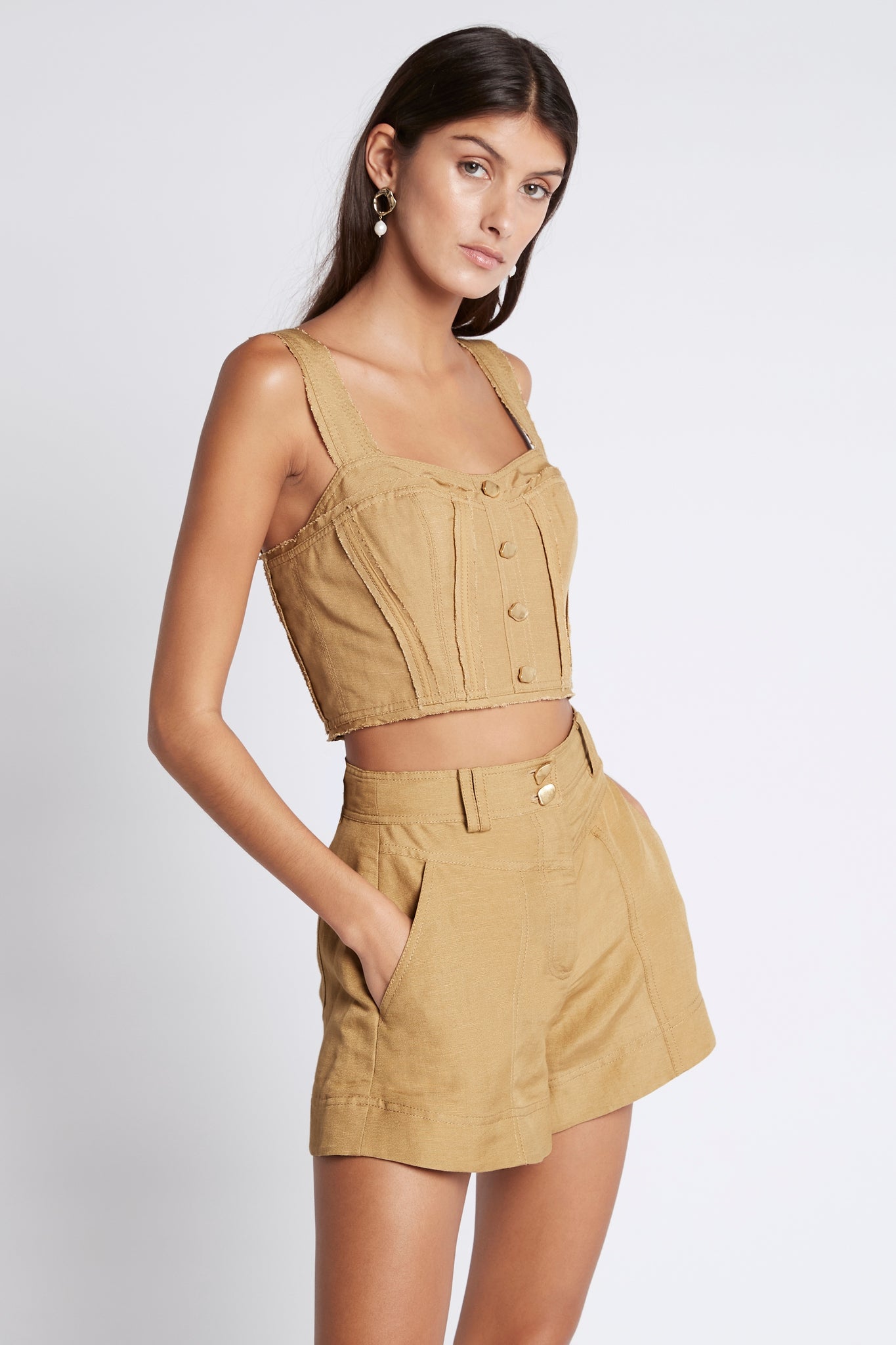 Milos Bustier Cropped Top