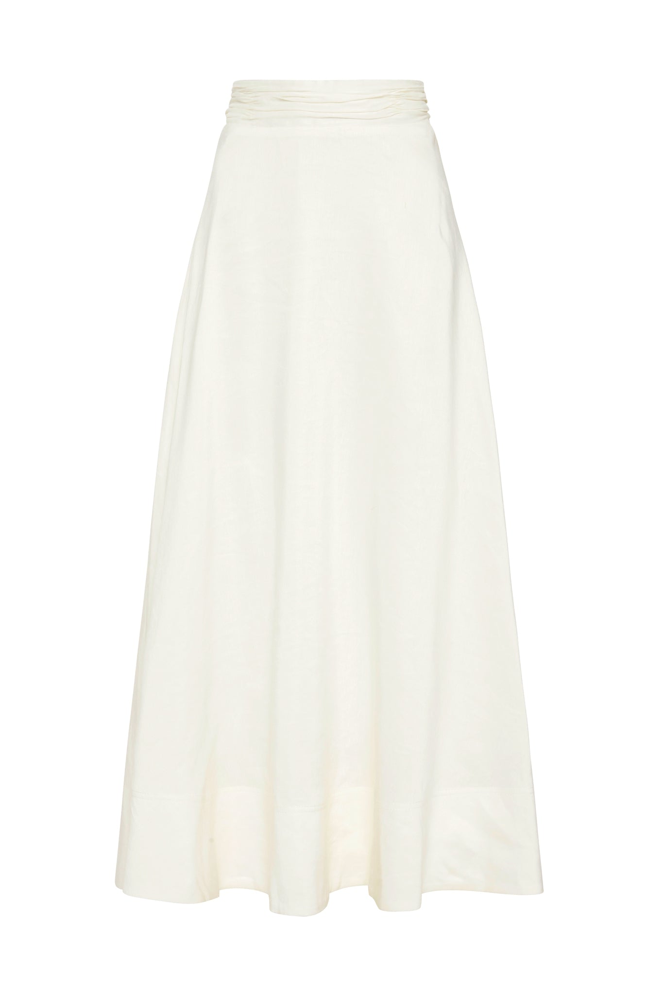 Bonjour Ruched Waist Midi Skirt