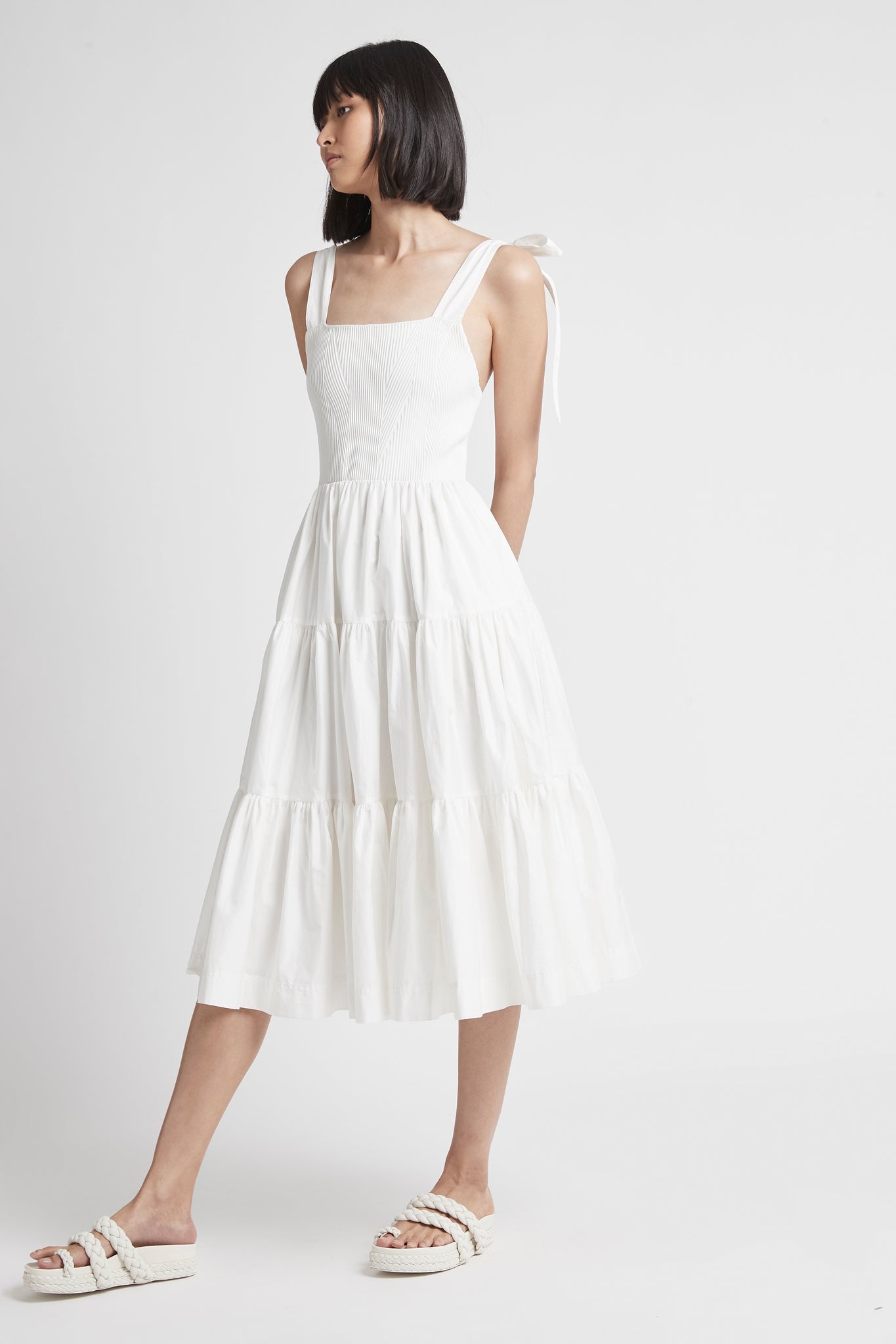 Casa Tiered Knit Midi Dress