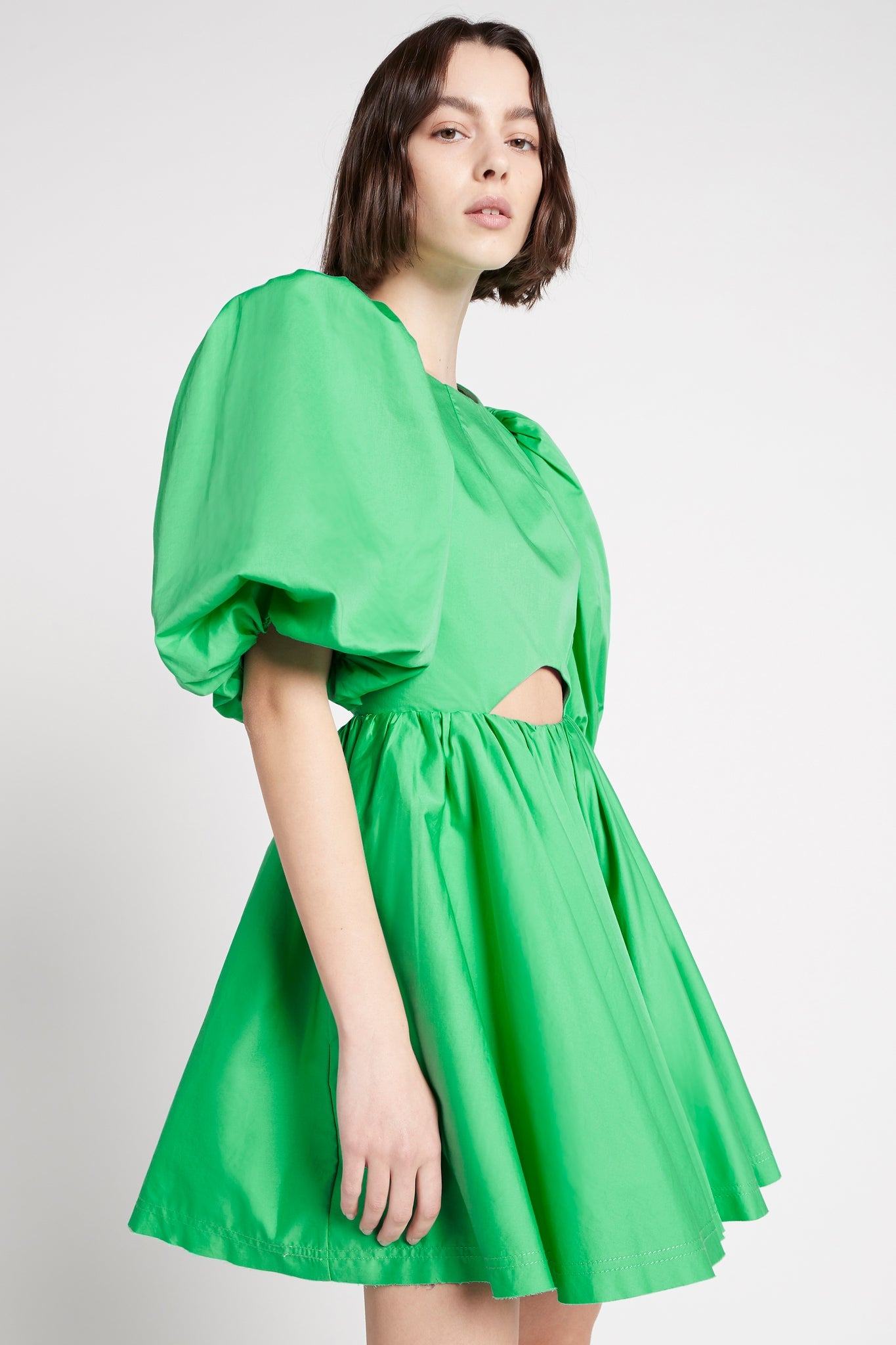 Colette Abstract Cut Out Mini Dress | Grass Green