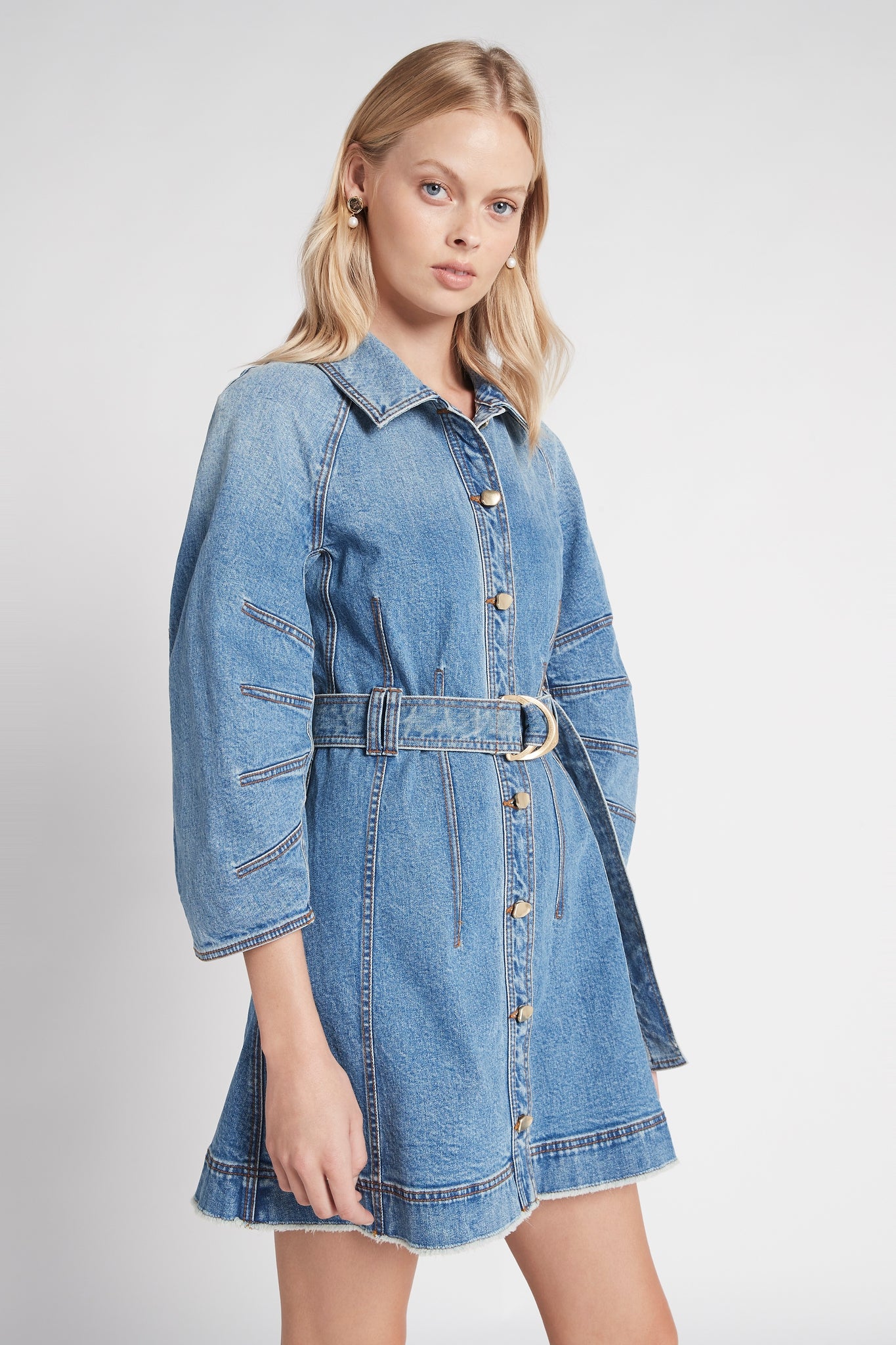 Maya Denim Long Sleeve Dress