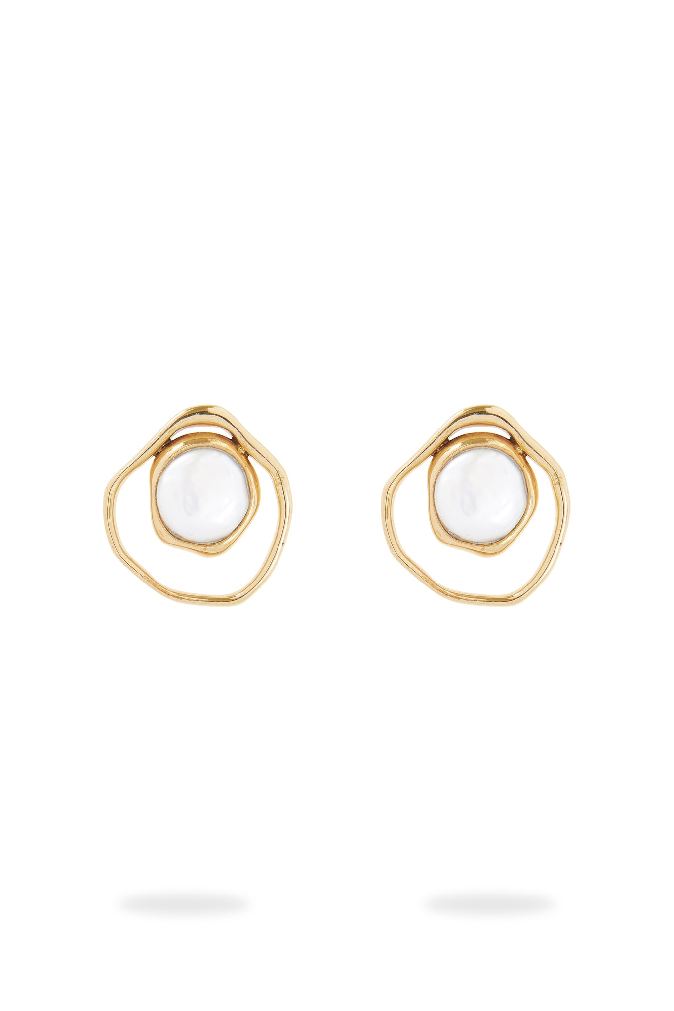 Deco Organic Pearl Studs