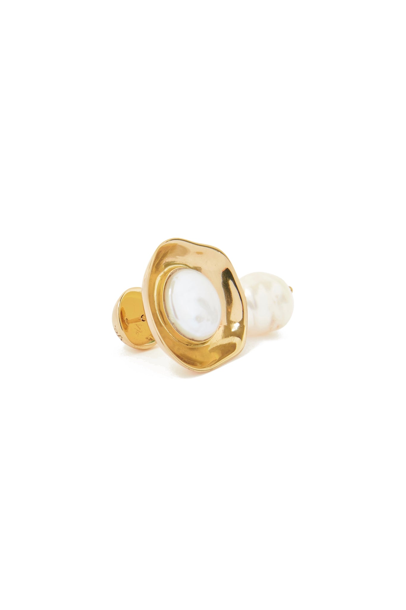 Deco Asymmetrical Drop Pearl Earrings