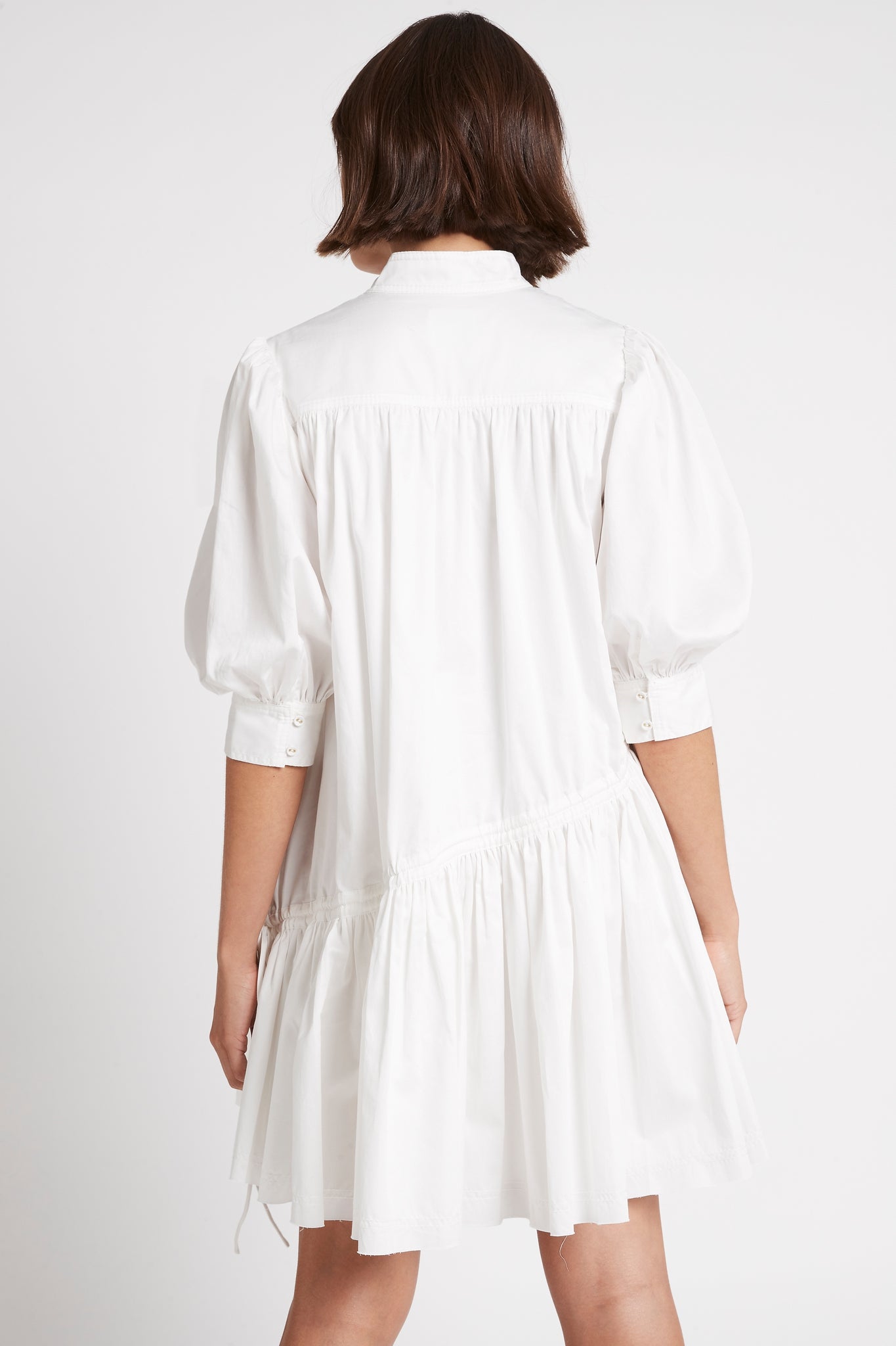 Frequency Drawstring Smock Dress
