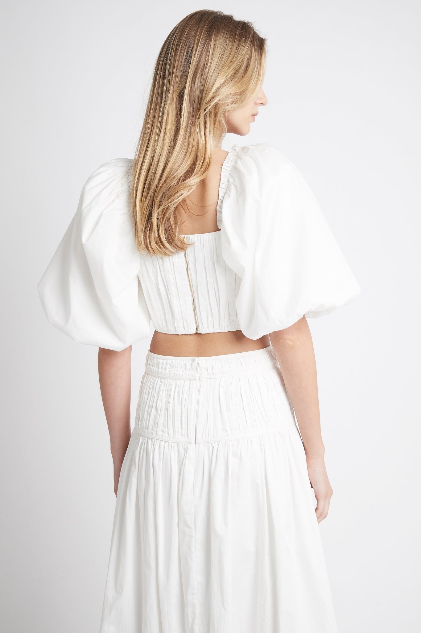 Enamour Puff Sleeve Cropped Top