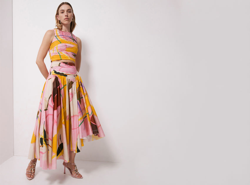 Jolie Asymmetric Midi Skirt