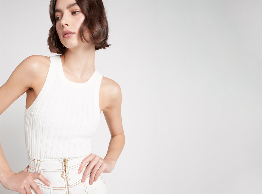 Hydra Racer Knit Ribbed Top