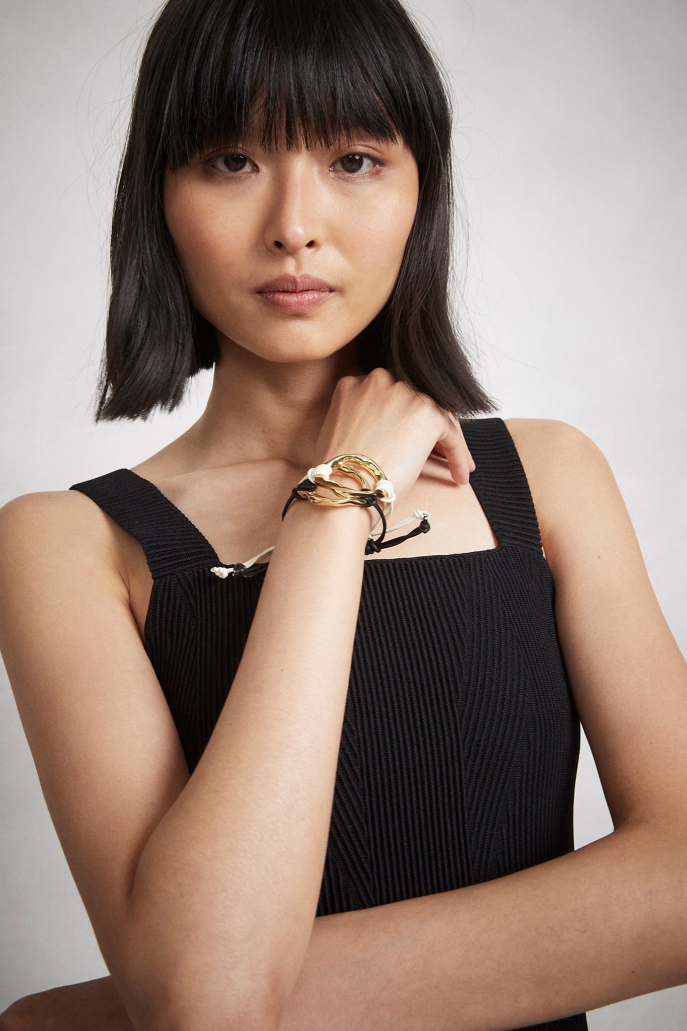 Splice Organic Leather Ring Bracelet