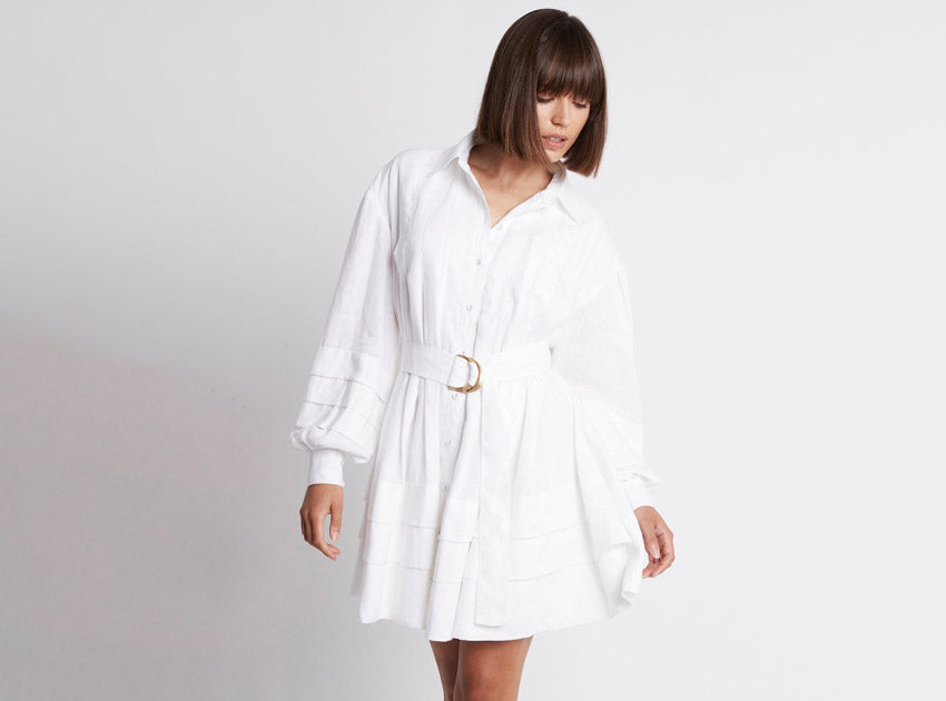 Recurrence Belted Smock Dress