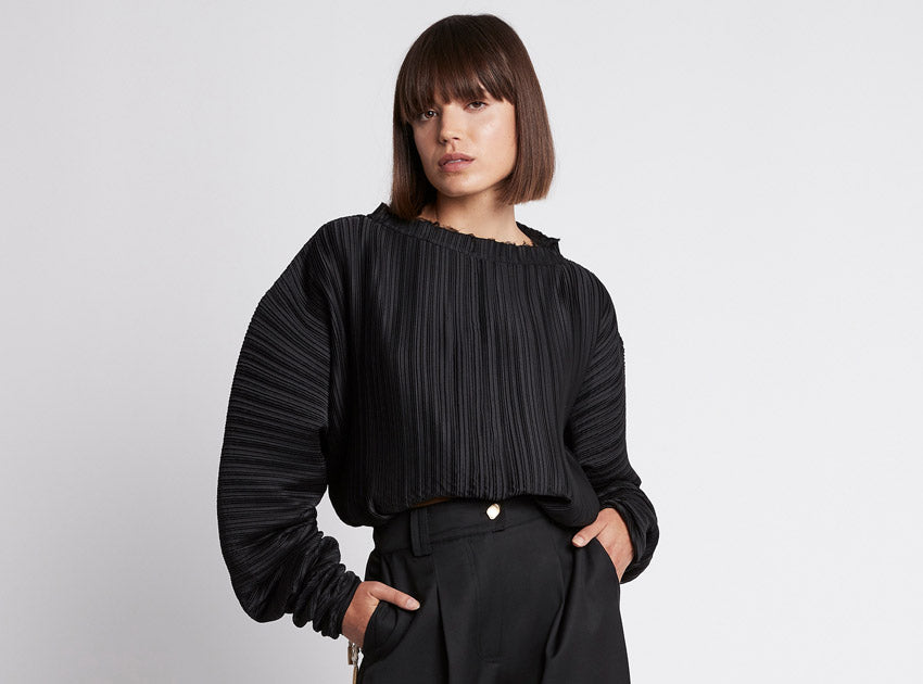 Ripple Pleated Blouse
